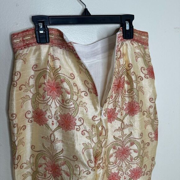 NWT Savannah Morrow Ahimsa Pants in Orla Printed Silk Dupioni Flared size Medium - Picture 6 of 14